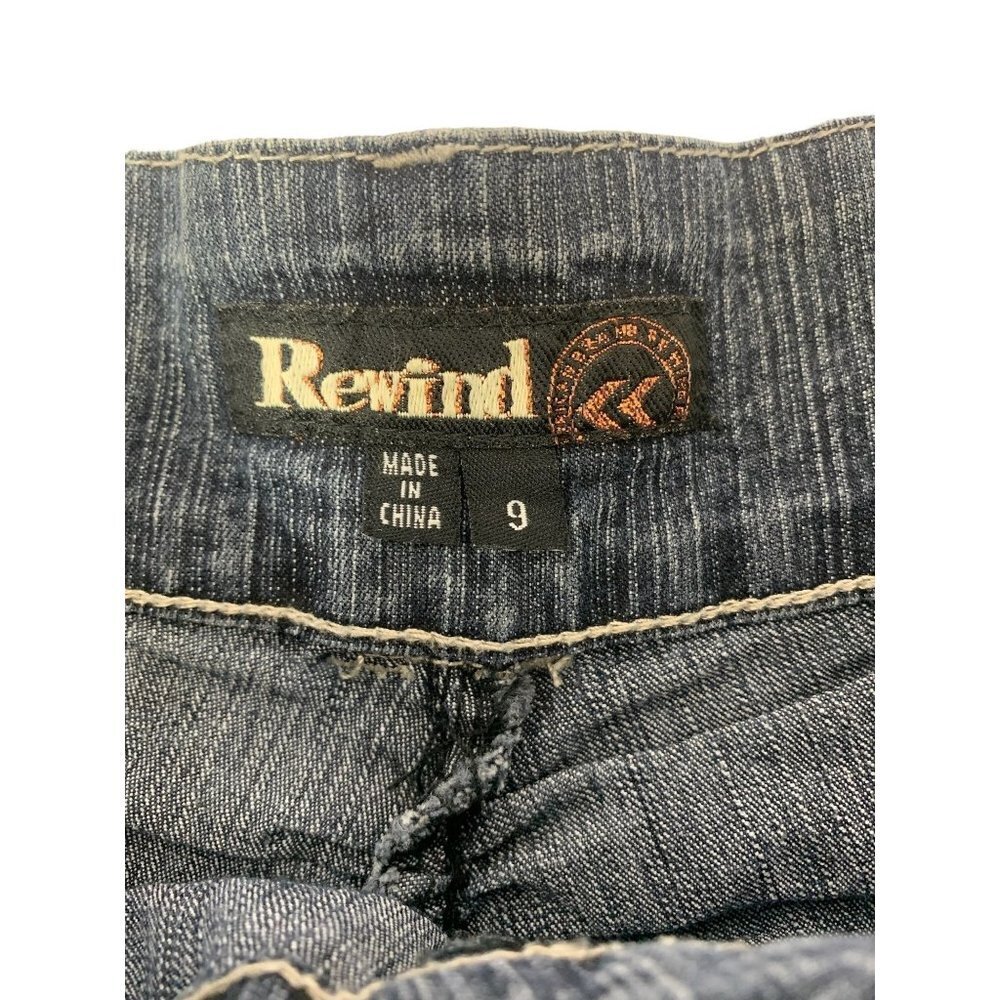 Rewind Women's Flare Denim Jean Skirt - Picture 4 of 8